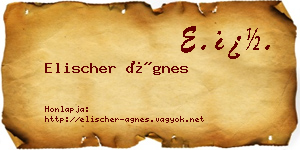 Elischer Ágnes névjegykártya