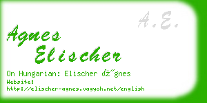 agnes elischer business card